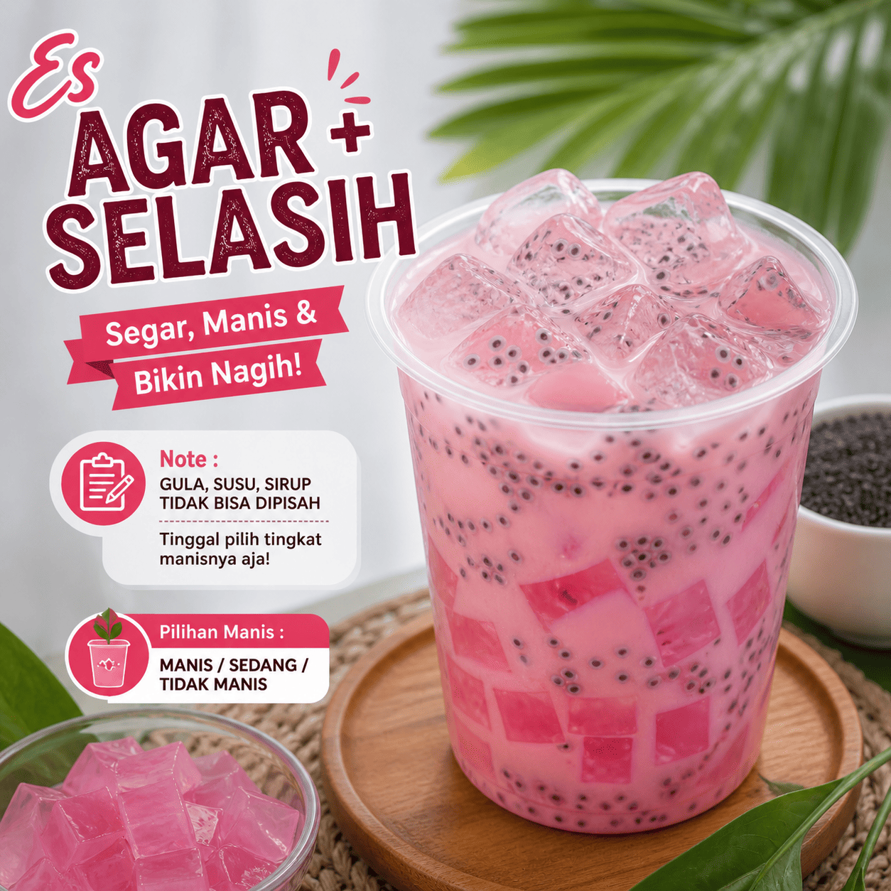 Es Agar + Selasih